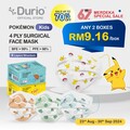  Durio Pokémon Kid's 4 Ply Surgical Face Mask 